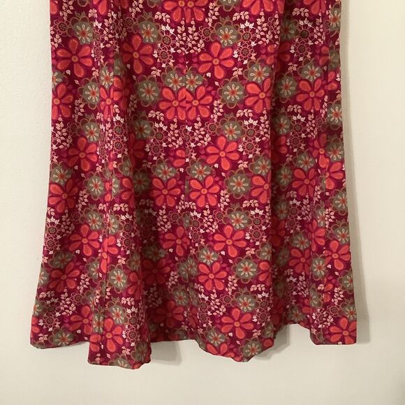 Vintage Y2K Pink Floral Fairy Boho Hippie Cottagecore Fairycore Maxi Skirt 10 - Picture 3 of 8